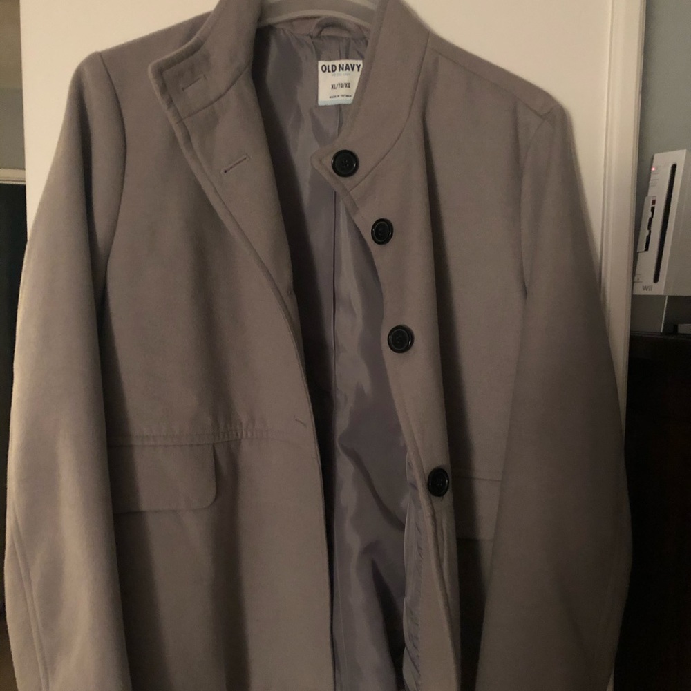 Old navy gray pea coat xl